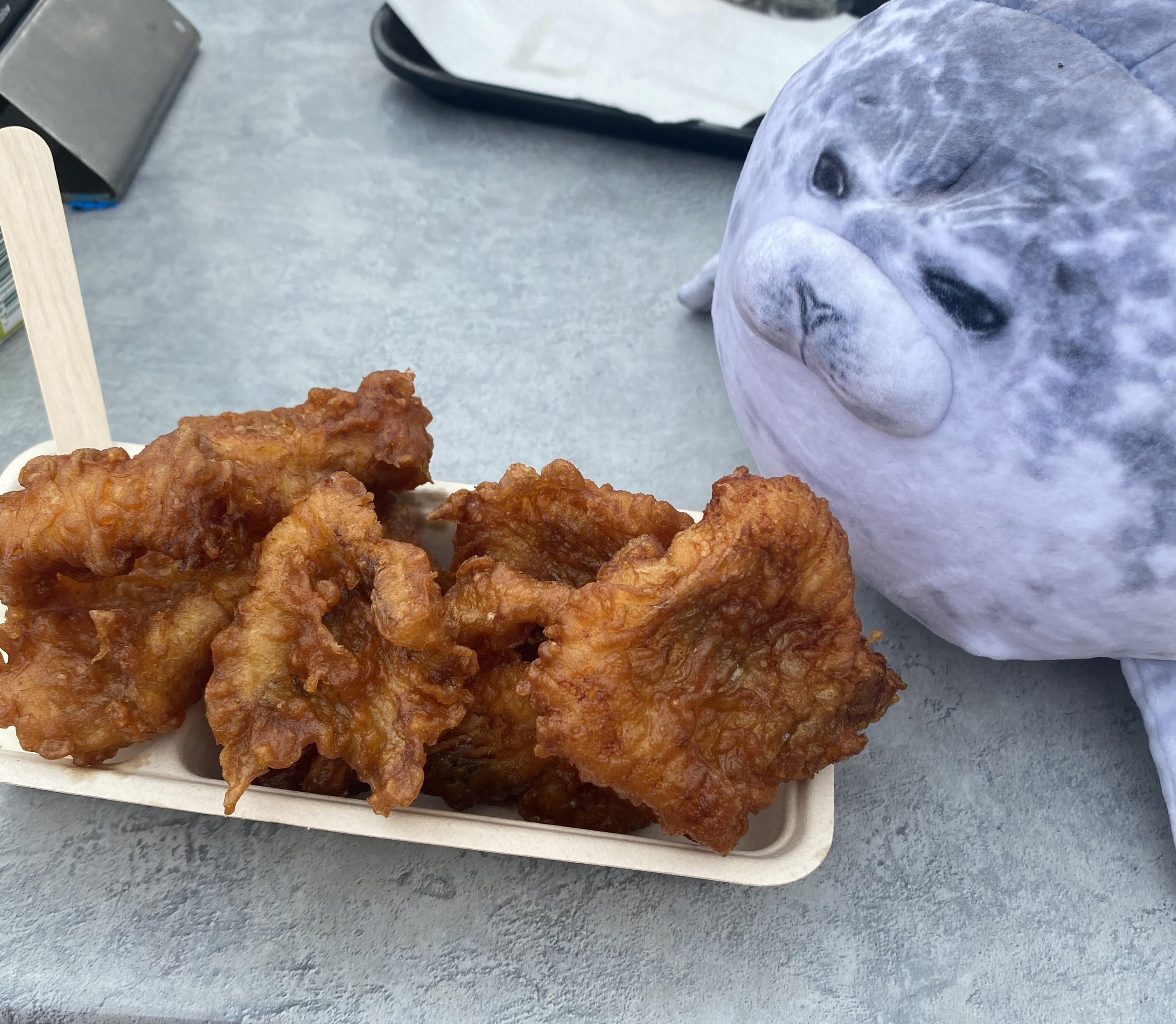 babito next to a portion of kibbeling